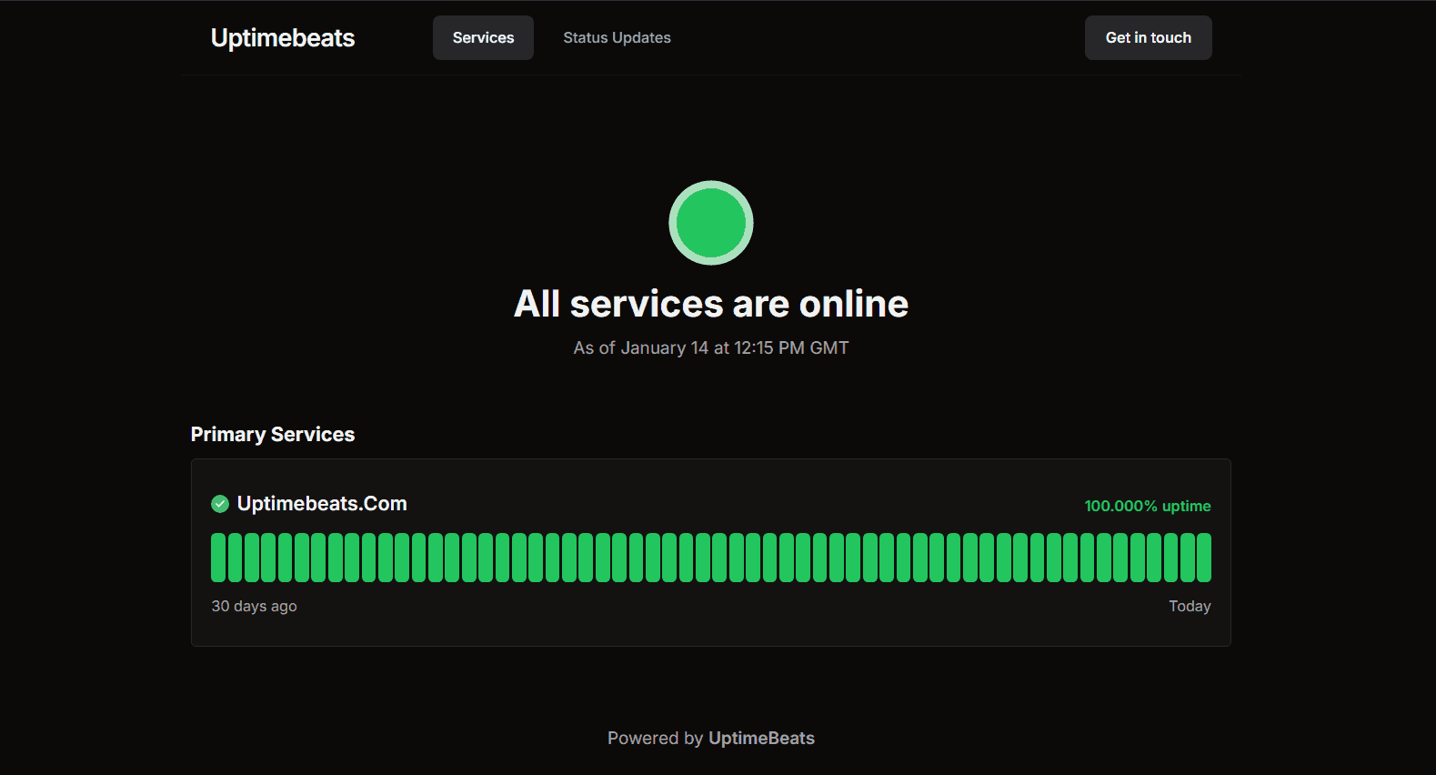Status Page Preview