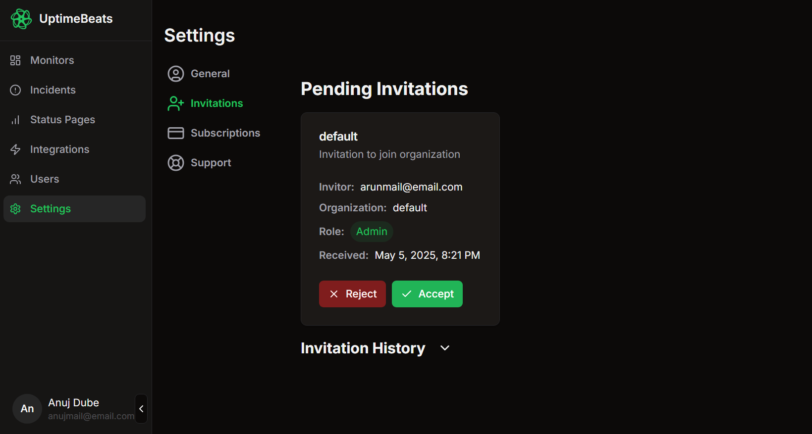 Accept Invitation